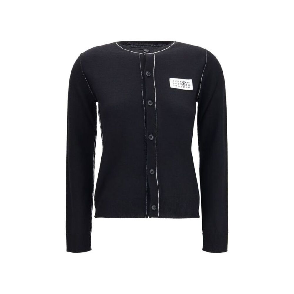 MM6 Black Wool Oves Aries Women's Cardigan